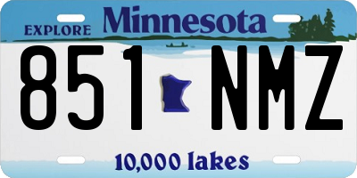 MN license plate 851NMZ