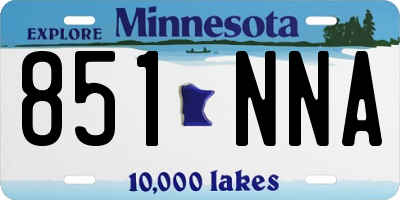 MN license plate 851NNA
