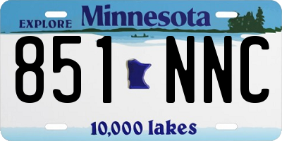 MN license plate 851NNC