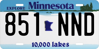 MN license plate 851NND