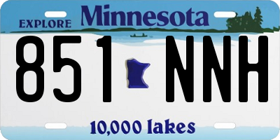 MN license plate 851NNH