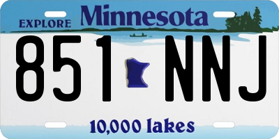 MN license plate 851NNJ