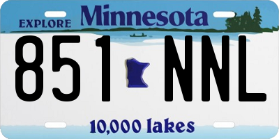 MN license plate 851NNL