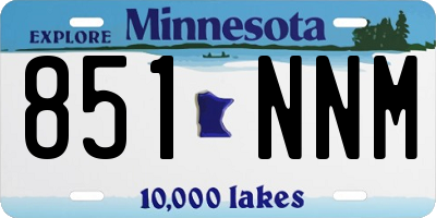 MN license plate 851NNM