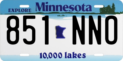MN license plate 851NNO