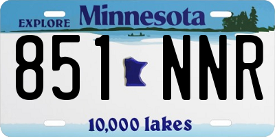 MN license plate 851NNR