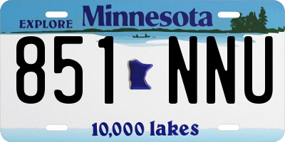 MN license plate 851NNU