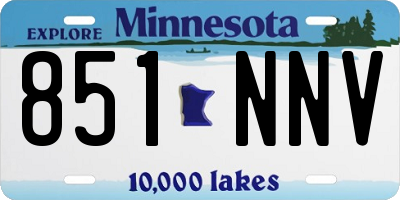 MN license plate 851NNV