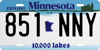 MN license plate 851NNY