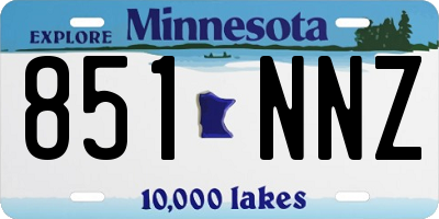 MN license plate 851NNZ