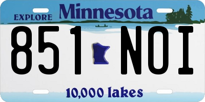 MN license plate 851NOI
