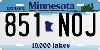 MN license plate 851NOJ