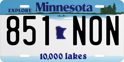 MN license plate 851NON
