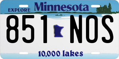 MN license plate 851NOS