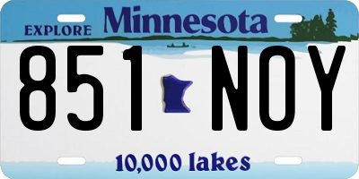 MN license plate 851NOY
