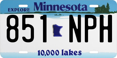 MN license plate 851NPH