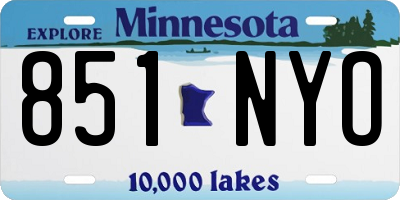 MN license plate 851NYO