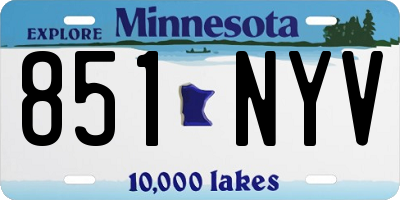 MN license plate 851NYV