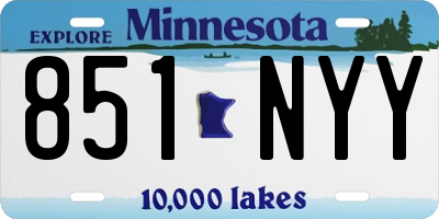 MN license plate 851NYY