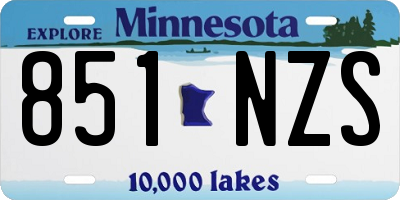MN license plate 851NZS