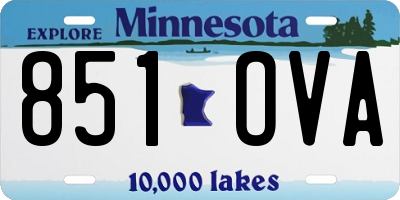 MN license plate 851OVA