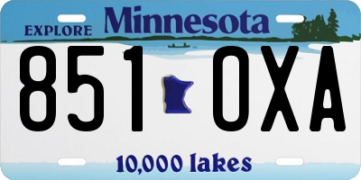 MN license plate 851OXA