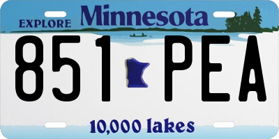 MN license plate 851PEA