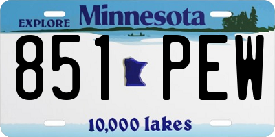 MN license plate 851PEW
