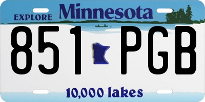 MN license plate 851PGB