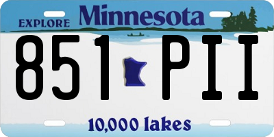 MN license plate 851PII