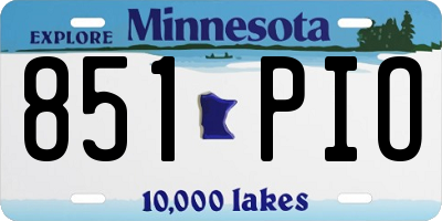 MN license plate 851PIO