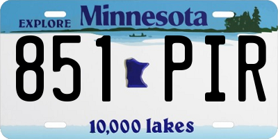 MN license plate 851PIR