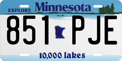 MN license plate 851PJE