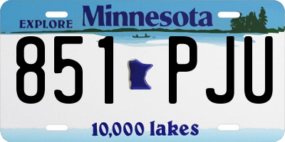 MN license plate 851PJU