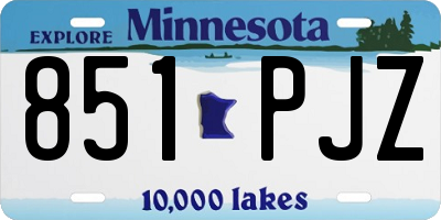 MN license plate 851PJZ