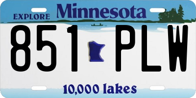 MN license plate 851PLW