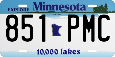 MN license plate 851PMC