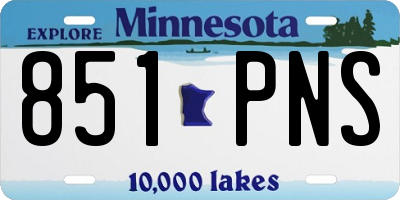 MN license plate 851PNS