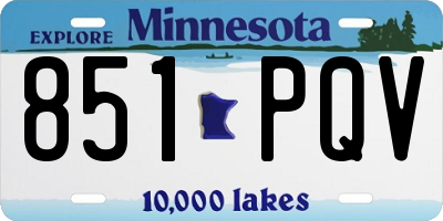 MN license plate 851PQV