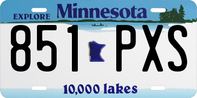 MN license plate 851PXS