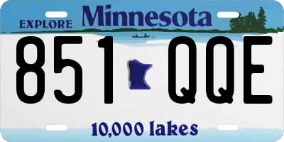 MN license plate 851QQE
