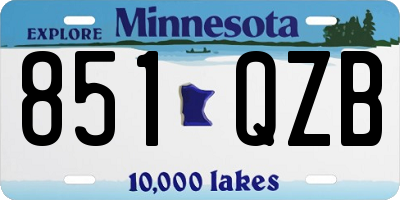 MN license plate 851QZB