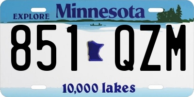 MN license plate 851QZM