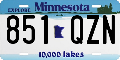 MN license plate 851QZN