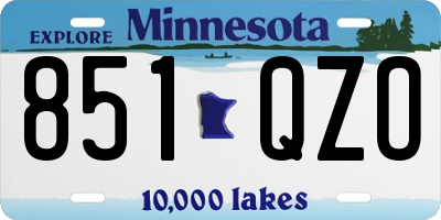 MN license plate 851QZO