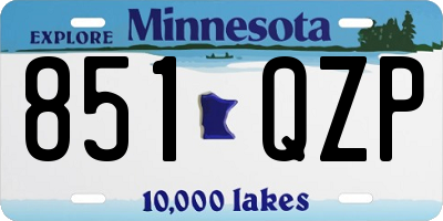 MN license plate 851QZP