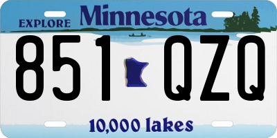 MN license plate 851QZQ