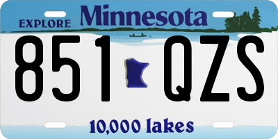 MN license plate 851QZS