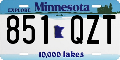 MN license plate 851QZT
