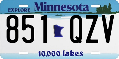 MN license plate 851QZV